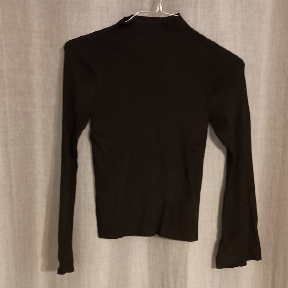 Chic Black Long Sleeve Women's Top